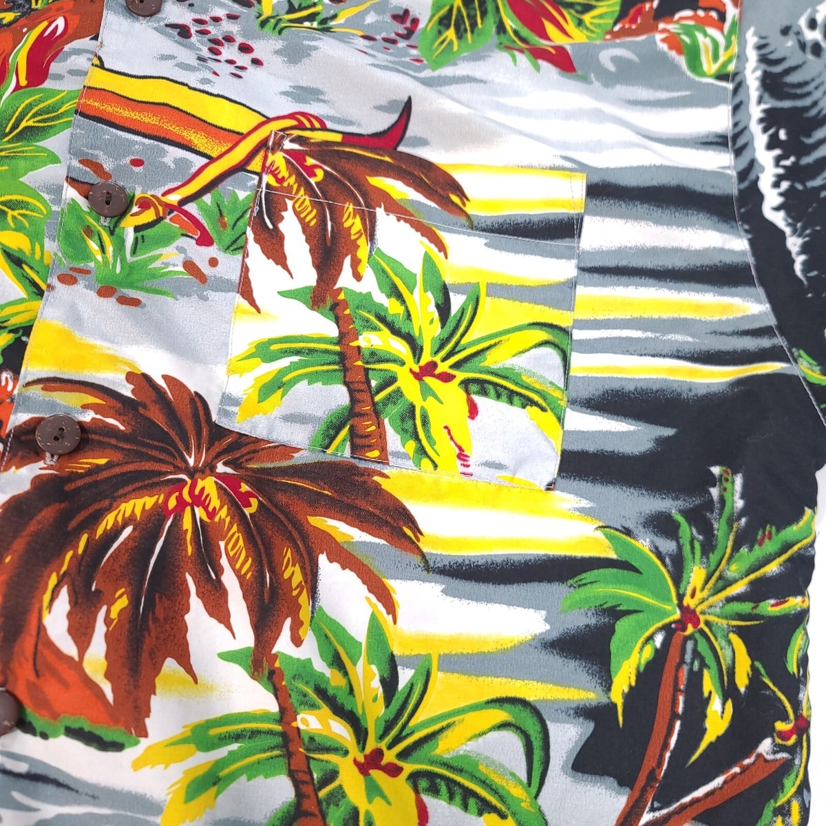 Hawaiian Vintage Collection Mens Shirt Medium Blue Aloha Hawaiian 