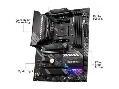 MSI MAG B550 Tomahawk AMD AM4 ATX Desktop Motherboard MSI MAG B550 Tomahawk AMD AM4 ATX Desktop Motherboard