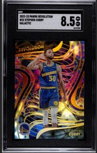 2022 Panini Revolution Basketball Galactic Stephen Curry #32 PSA 8.5