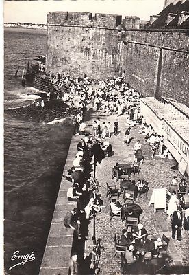 CPSM SAINT MALO LA TOUR DES DAMES L' EVENTAIL A MAREE HAUTE