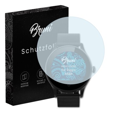 Bruni 2x Folie für Diggro K88H Schutzfolie Displayschutzfolie