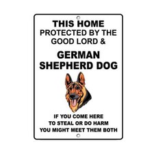 New Metal Sign Aluminum German Shepherd Dog Home as picture308