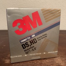 New 12881 3.5in. Floppy Disk 3M Formatted IBM High Density DS,HD Sealed 10 Count