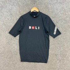 Quiksilver Mens Swim Shirt Size L Large Black Short Sleeve Summer 45517