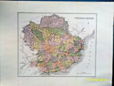 Antique Map. FORFAR SHIRE.  1883. VG.