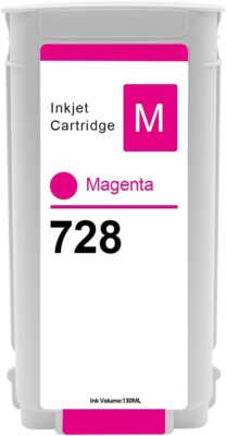 Magenta 130ml 728 Compatible F9K16A Ink Cartridge for hp Designjet T730 T830
