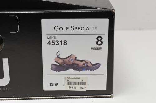 Footjoy FJ Golf Sandals Leather Adjustable Straps Soft Spike 48443 Men 8 M + Box - Picture 2 of 10