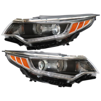 Left And Right Side Projector Headlight For 2016 2017 2018 Kia Optima W/ LED