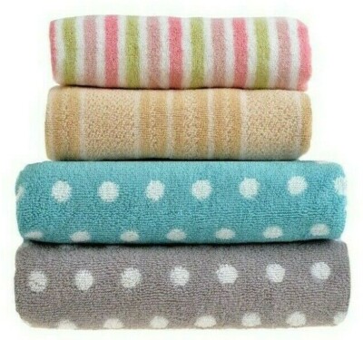 Spot & Stripe Handtücher 100 % Baumwolle Handbadetücher Laken Luxus weiches Badezimmer Set