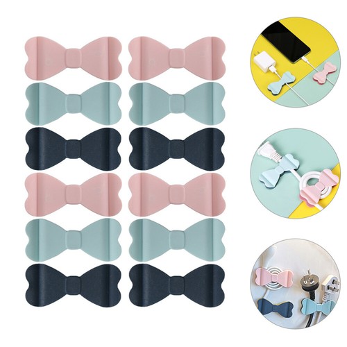 12 Pcs Plug Holder Phone Wire Cord Management Winder Cable Storage