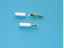 4-PACK High-Quality 3.5mm 1/8" Stereo TRRS 4-Pole Male Plug Connector Pearl USA 
