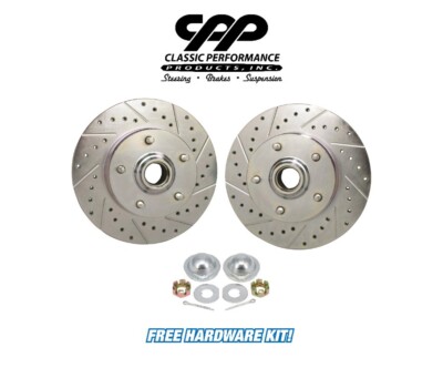 1967-72 Camaro Chevelle Nova GTO CPP Cross Drilled Slotted Zinc Rotors