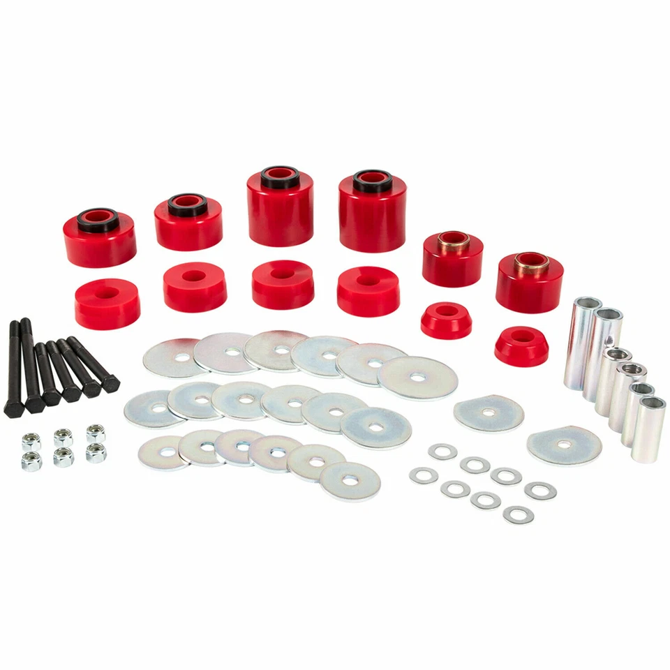 Juego de bujes de montaje de carrocería de cabina 4.4123R para Ford F150 F250 F350 1980-1998 2x2 4x4 rojo Foto 2 de 4