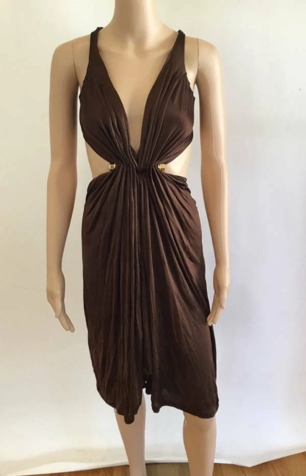 DSQUARED2 ABITO SEXY RITAGLIATO CON LATI E RETRO APERTO TAGLIA SMALL