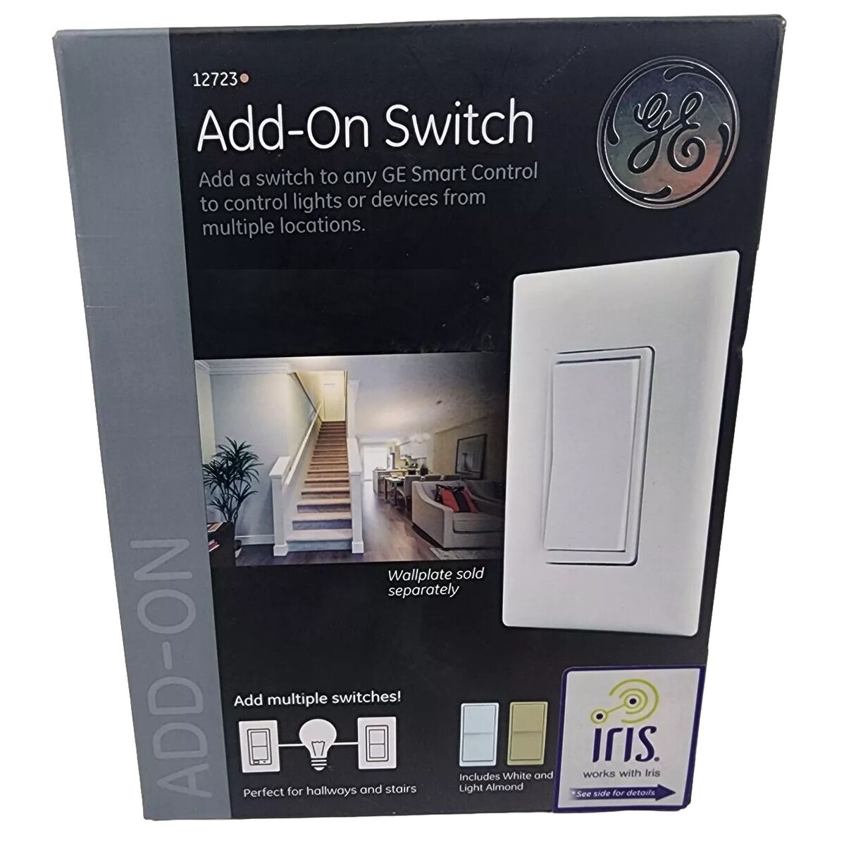 Home Automation 120 VAC 3-Way Auxiliary Add-On Switch, Almond/White Paddles Home Automation 120 VAC 3-Way Auxiliary Add-On Switch, Almond/White Paddles