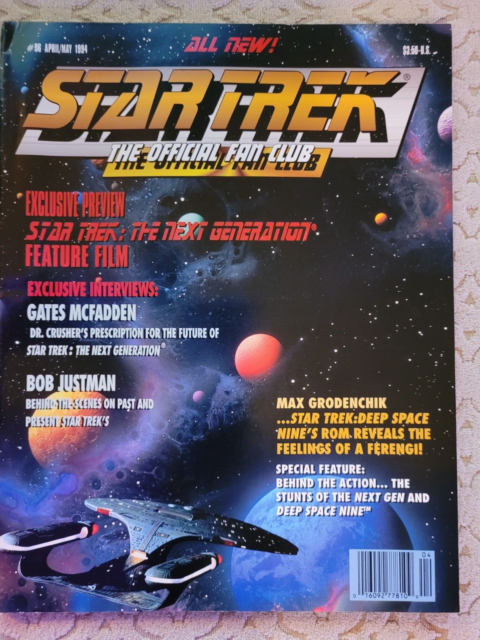 Star Trek Official Fan Club Mag #96 Gates McFadden interview (Apr May 1994)