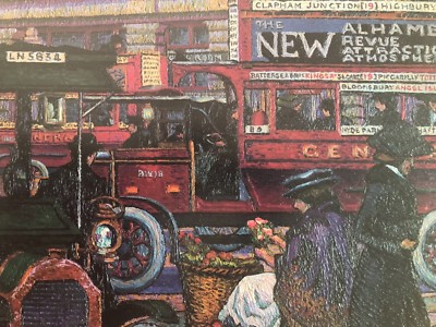 CHARLES GINNER,'PICCADILLY CIRCUS,1912', AUTHENTIC 1989 TATE