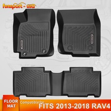 Tpe Floor Mats Front Rear Liners For 2013-2018 Toyota Rav4 Standard Models