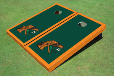 Florida Agricultural & Mechanical University Green Matching Border Custom Cornho
