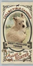 2019 Allen and Ginter Collectible Canines Mini #CC-23 West Highland Terrier