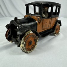 1920's  Antique Arcade Cast Iron Yellow Cab - Number 2 - Made In USA - Read!!!