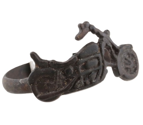 Conjunto de joyas colgante anillo triciclo motociclista motociclista bronce talla 14 - Imagen 10 de 14