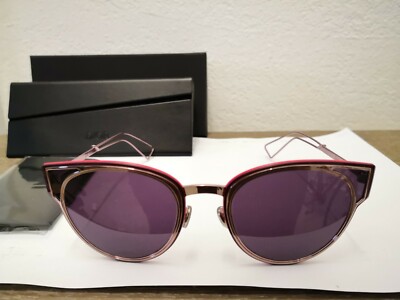 Dior Sculpt Lilac Metallic Cat Eye Sunglasses 0R7U/C6 Dior DIORSCULPT 0R7U C6 Sunglasses Lilac Cat Eye Frame, Dark  main image 3