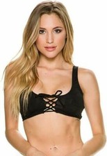 LSpace Women's Romi Bikini Top, Black, Small