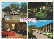 NIREBO MOTEL ECHUCA VICTORIA 4 SCENES SCANCOLOR POSTCARD