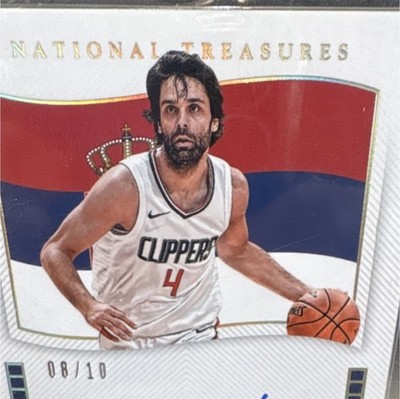 Panini 2017-18 National Treasures Milos Teodosic Auto 08/10 Clippers