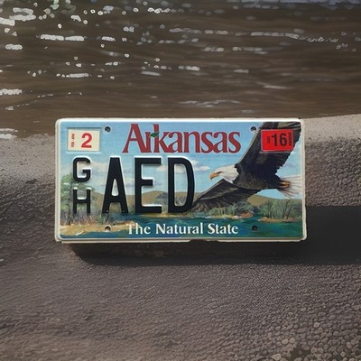 2014 Arkansas American Bald Eagle License Plate AR Wildlife Bird Wild Life