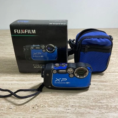 Fujifilm FinePix XP200 Blau Digitalkamera Near Mint Boxed Getestet 7887 - Bild 1 von 4