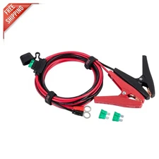 10Ft Heavy Duty Alligator Clips with Ring Eyelet Terminal for Versatile Use