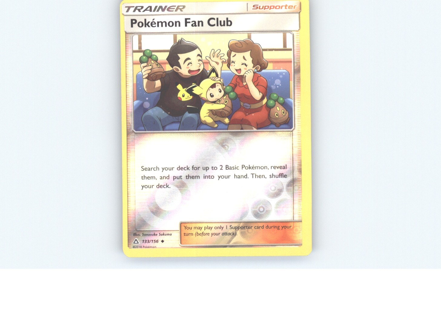 Pokemon Fan Club 133/156 Uncommon Ultra Prism Pokemon Near Mint
