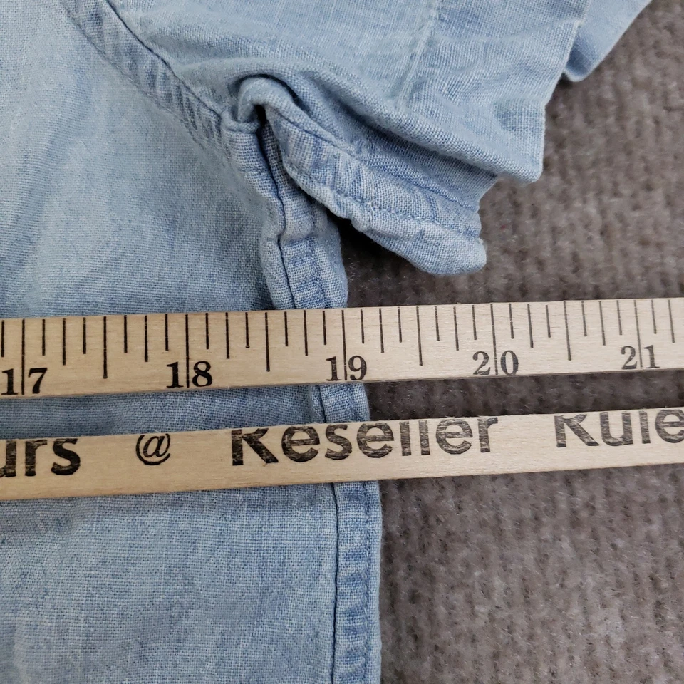 Polo Ralph Lauren Shirt Boys Large Blue Western Pearl Snap Denim Cotton - Image 3 of 4