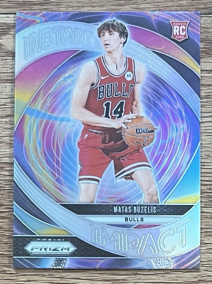 MATAS BUZELIS 2024-25 PRIZM INSTANT IMPACT RC SILVER PRIZM 14 BULLS!