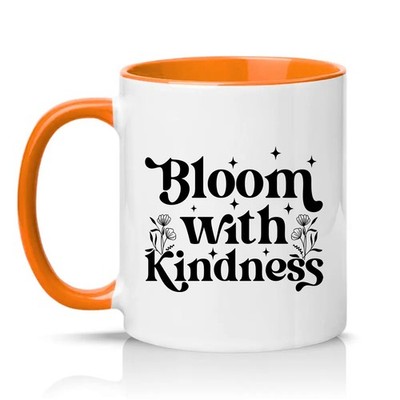 Bloom With Kindness Unisex 11 Unzen Keramiktasse Positivity Inspirierendes Geschenk