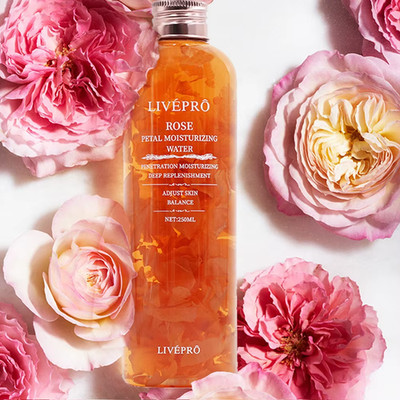 Rose Petal Wasser Hautpflege Toner Hautpflege Essenz Foundation Feuchtigkeitsspendende Haut 
