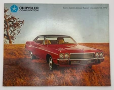 Original 1972 Chrysler Corporation Forty-Eighth Annual Report