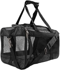 Large Deluxe Soft-Sided Pet Carrier - Airline Approved for Dogs Cats