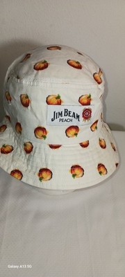Jim Beam Peach Bucket Hat With Peach Fruit All Over