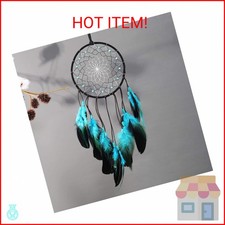Dream Catcher with Bicolor Mesh, Handmade Dark Tone Dreamcatcher with Black and