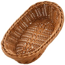 Oval Wicker Woven Bread Basket, 10.2Inch Storage Basket for Food Fruit 2900