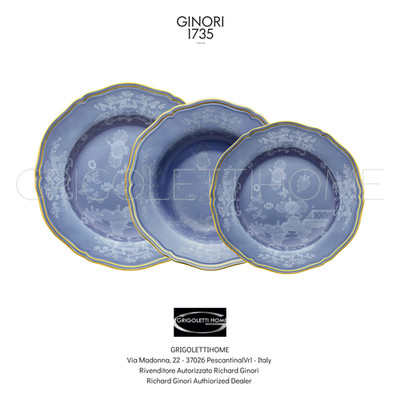 Richard Ginori Oriente Italiano Pervinca Porcelain Dinner Plates Set 18