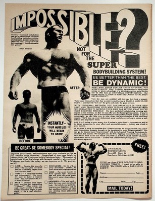 Universal Bodybuilding Vintage Print Ad Muscle Building Brochure 1950s