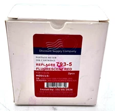 Discount Supply Company Postage Meter Ink Cartridge - Fluorescent Red - 2 Pcs