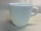 VINTAGE PYREX MUG - MILITARY? ALL WHITE HEAVY MILK GLASS COFFEE CUP
