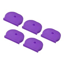 10Pcs Key Cap Cover Tags Keys Identifier Label ID Silicone Sleeve Purple