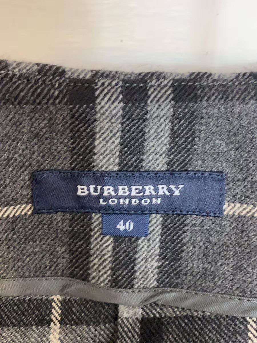BURBERRY LONDON Long Skirt, Size 40, Wool, Gray Check, fx003-025 thumbnail 4