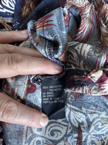 Vintage Point Zero Woody Car Palm Tree Hawaiian Summer Short Sleeve Shirt M VGC - Picture 5 of 8